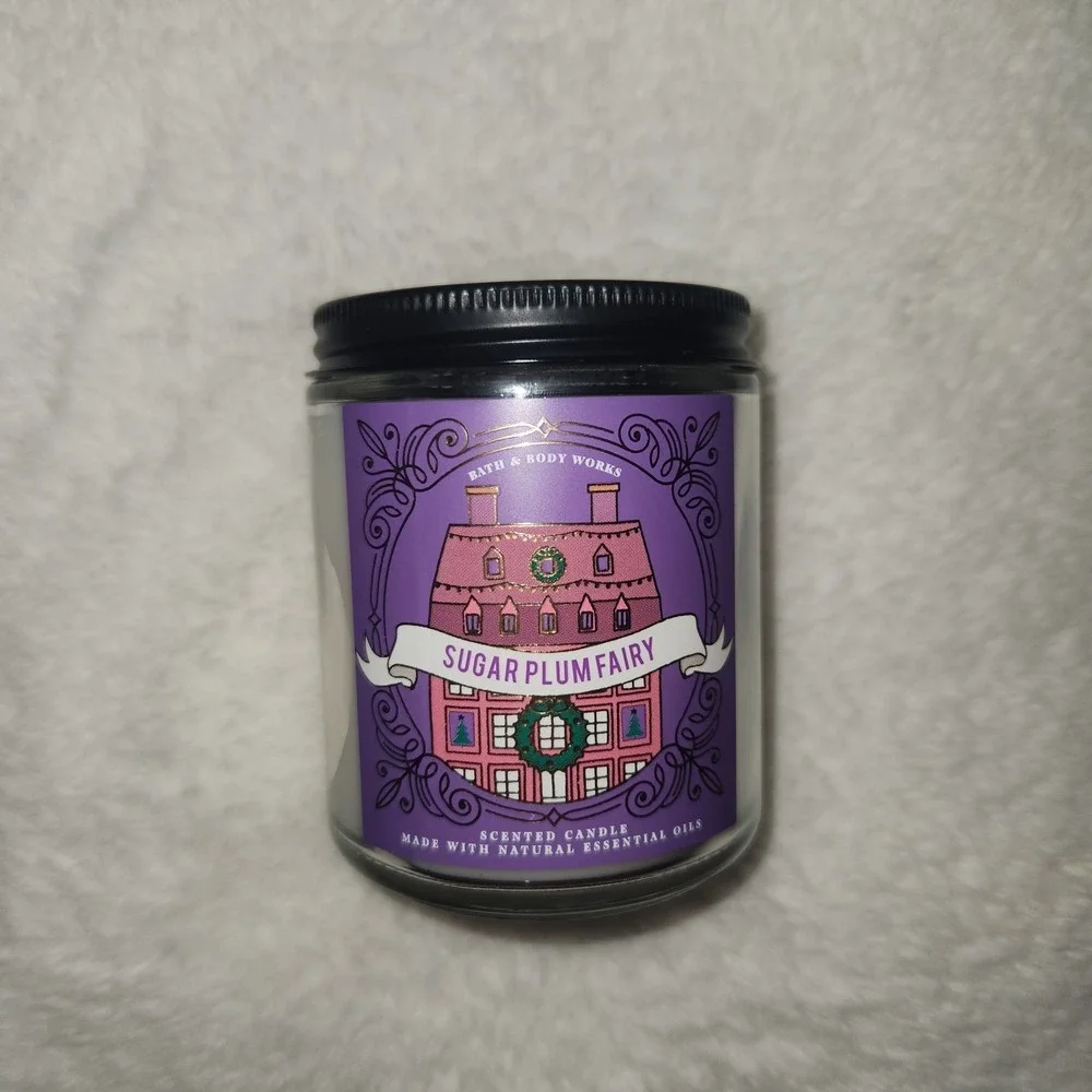 Sugar Plum Fairy Bath & Body Works Single Wick Jar Candle 7oz Brand New Limited - Picture 4 of 8